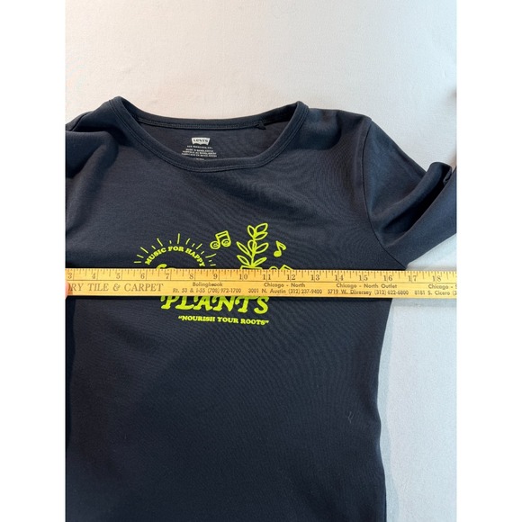 Levi's House Plants Graphic Long Sleeve Tee Black Small‎ Music Nature - Picture 6 of 8